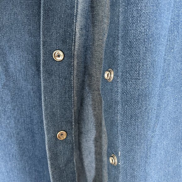 Mo.vint NY Denim Fitted Button Down Dress - Picture 8 of 12